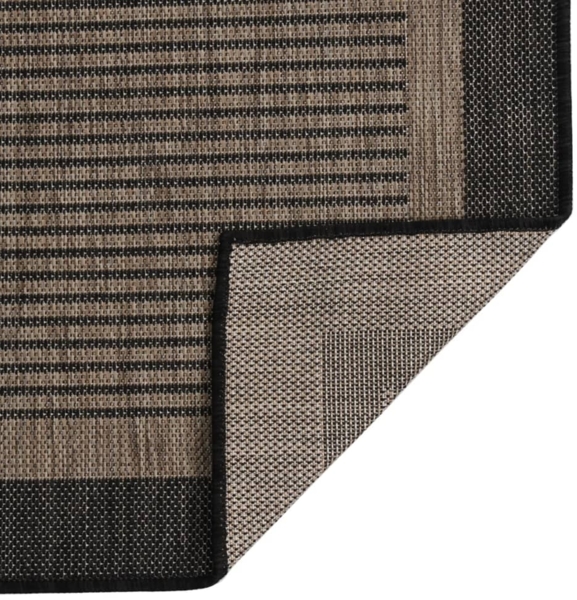 vidaXL Outdoor-Teppich Flachgewebe 200x280 cm Dunkelbraun 340847