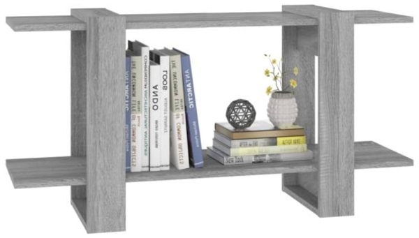 vidaXL Bücherregal Grau Sonoma 100x30x51 cm Holzwerkstoff 813570