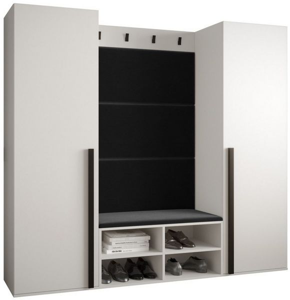 ABIKS MÖBEL Garderoben-Set MIRO Set 9, Garderobe mit gepolsterten Paneelen, Modern Design