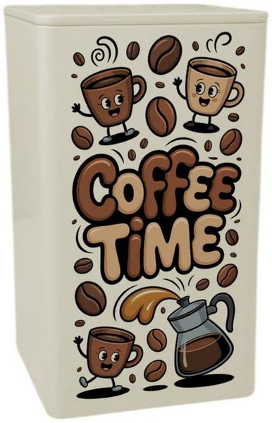 speecheese Aufbewahrungsdose Coffee Time Cartoon KaffeeDose 900ml für Kaffeefans