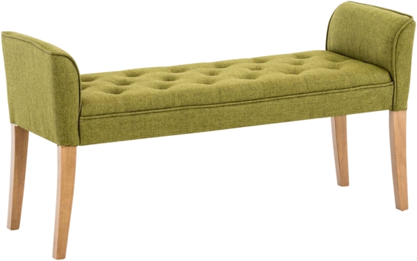 CLP Chaiselongue Cleopatra Gestell aus Kautschukholz,grün antik-hell