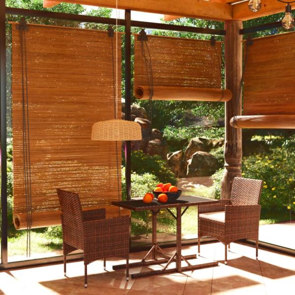 vidaXL 3-tlg. Garten-Essgruppe Poly-Rattan und Hartglas Braun