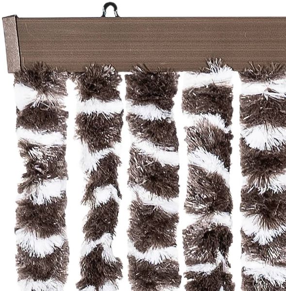 vidaXL Insektenschutz-Vorhang Braun und Weiß 100x220 cm Chenille 325453 Bild 4