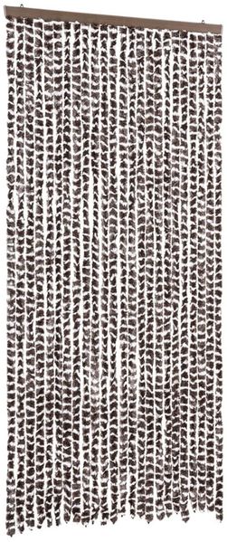 vidaXL Insektenschutz-Vorhang Braun und Weiß 100x220 cm Chenille 325453 Bild 2