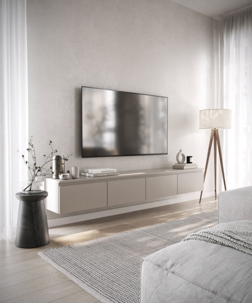 Selsey 'Bemmi' TV-Hängeboard, Greige, ca. 30 x 200 x 32 cm Bild 3