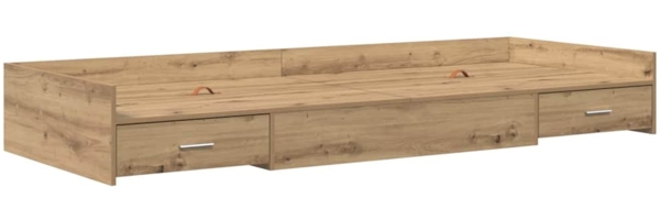 vidaXL Bettrahmen mit Kopfteil Artisan-Eiche 70 x 190 cm Holzwerkstoff 3335260