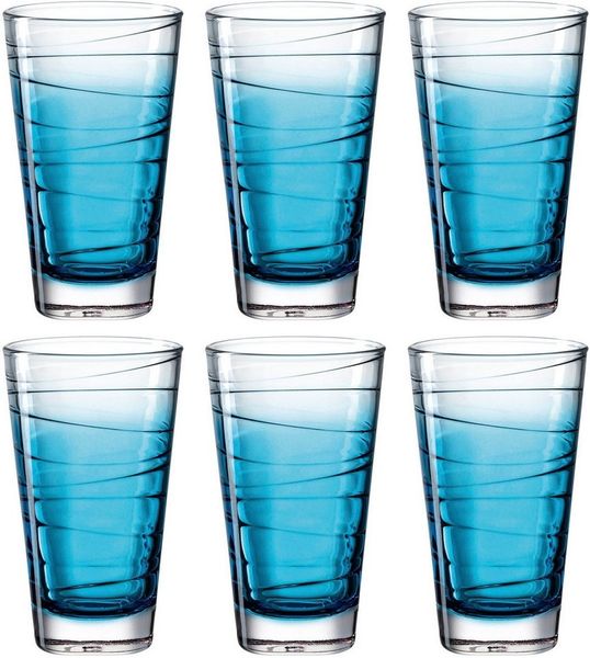 LEONARDO Longdrinkglas VARIO STRUTTURA, 6-tlg, Glas, 280 ml, 6-teilig