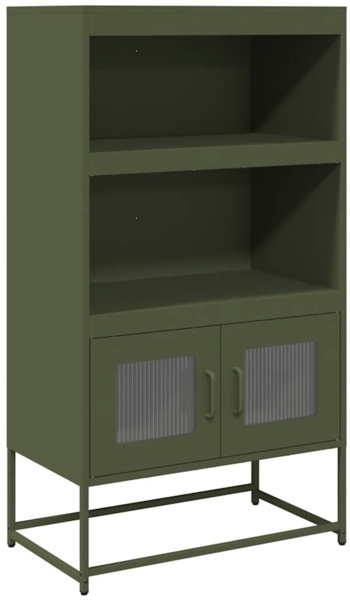 vidaXL Highboard Olivgrün 68x39x123 cm Stahl 853372