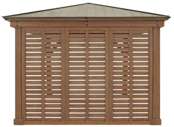 Westmann Holz Seitenwand für Pavillon Devon | Natur | 8x298x232 cm