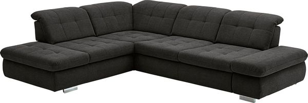 Die PlanBar Ecksofa MP-IN17004 L-Form, wahlweise mit Bettfunktion, Sitztiefen- und Kopfteilverstellung