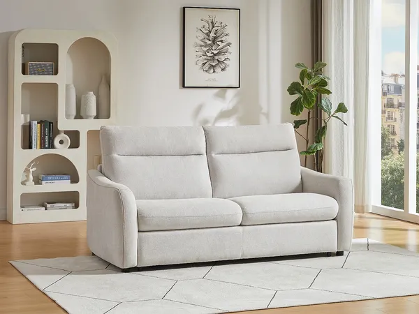 Vente-unique - SOVANIA Sofa Stoff Beige - B 99 cm x H 99 cm x L 193 cm