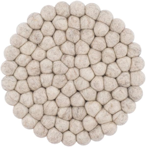 myfelt Topfuntersetzer Filzkugel Topfuntersetzer ⌀ 20 cm, Zubehör für Pfannen, Töpfe, Küchentisch, Auflaufformen, 100 % reine Schurwolle, hitzebeständig