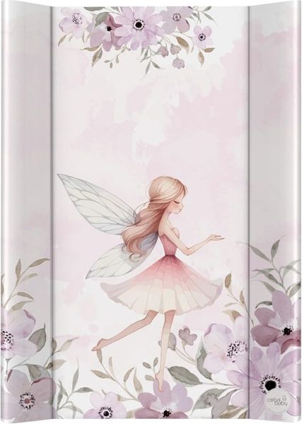 CEBA BABY Weiche Wickelauflage 50x70 cm – Profilierte Wickelmatte für feste Unterlagen Basic, OEKO-TEX® Standard 100 (Meadow Fairy)