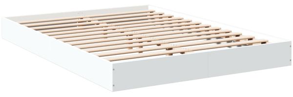 vidaXL Bettgestell Weiß 135x190 cm Holzwerkstoff 842042 Bild 3