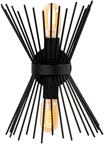 Vente-unique - Wandleuchte - Metall - H. 33 cm - Schwarz - KIRPI Bild 8