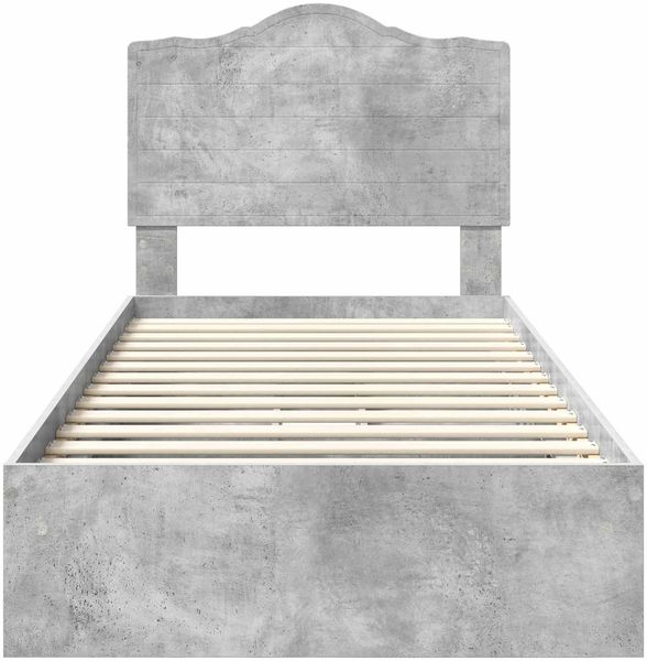 vidaXL Aufbewahrungsbett Beton Grau 70 x 190 cm Holzwerkstoff 3413558 Bild 8
