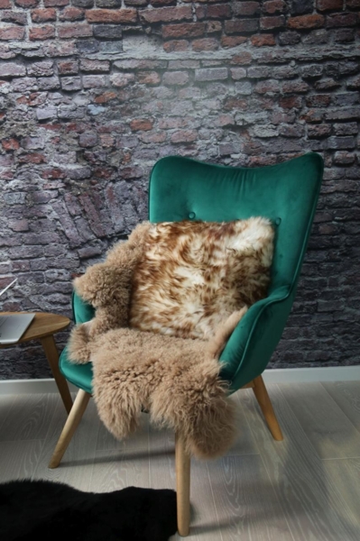 Lammfellkissen Merino Stracciatella mit Inlett Bild 2