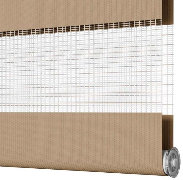 vidaXL Doppelrollo Sandbraun 50x230 cm Stoffbreite 45,9 cm Polyester 4014589 Bild 12