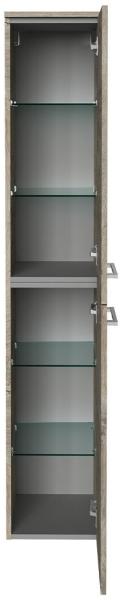 Fackelmann B.STYLE Hochschrank rechts, 30 cm breit, Grau