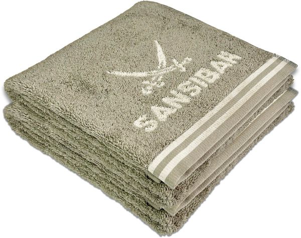 Sansibar Sylt Handtuch 2er Handtuch Set Sansibar Frottier-Serie "Doubleface“, 50x100 cm, (2-St), mit hochwertig gewebtem Sansibar Logo, extra flauschig