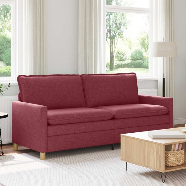 vidaXL Sofa Weinrot 196 x 81 x 87,5 cm Stoff 42028876