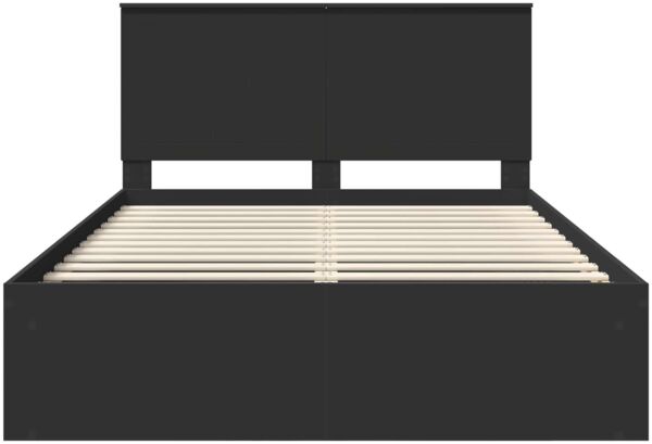 vidaXL Bettrahmen Schwarz 140 x 200 cm Massives Kiefernholz 3411002 Bild 7