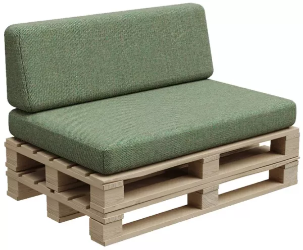 Gutekissen®, Palettenkissen, Palletenpolster, Gartenkissen, Palettenauflagen, Sofa, Kissen, Polster, Auflagen Indoor Outdoor PFBG (Set (120x80 + 120x35), Pistazie)