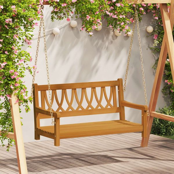 vidaXL Gartenschaukelbank Natur 110 x 56 x 58 cm Massivholz Akazie 42028086