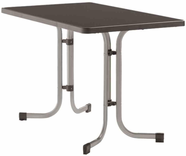 SIEGER Boulevard-Klapptisch, 115x70x72 cm, graphit Gestell aus Stahl in graphit, Tischplatte aus Mecalit®-Pro in anthrazit