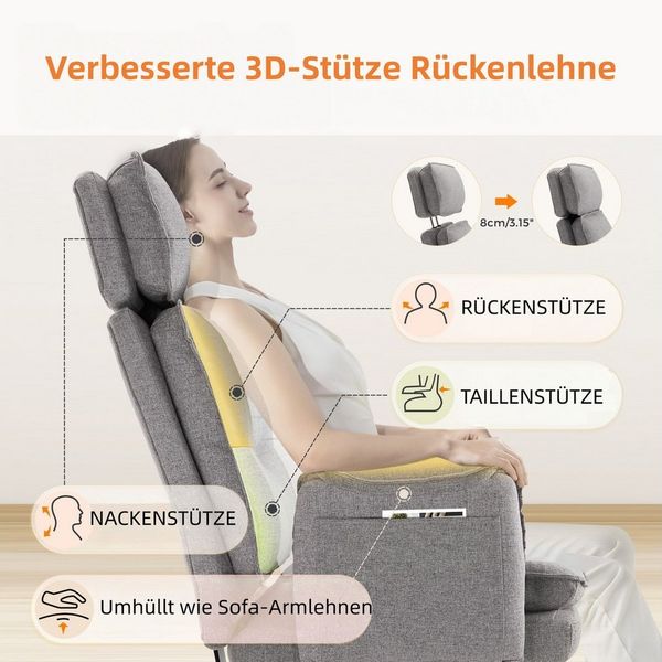 IWMH Bürostuhl Ergonomisch PU-Leder Chefsessel (Höhenverstellbar Schreibtischstuhl mit Kopfstütze und Fußstütze), Drehstuhl für Arbeitszimmmer Konferenzraum Büro Gaming