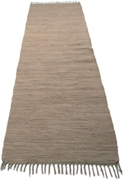 carpetfine Teppich Kelim Chindi uni, auch als Läufer, rechteckig, Höhe: 5 mm, Wendeteppich, reine Baumwolle, handgewebt, Uni-Farben, mit Fransen