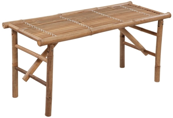 vidaXL Klappbare Gartenbank mit Auflage 118 cm Bambus 3063857