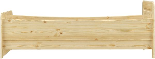 Erst-Holz Einzelbett, Seniorenbett extra hoch, Massivholz Kiefer, mit Rollrost, 90x200 cm Bild 7