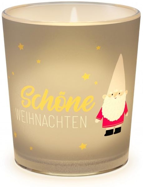 Windlicht Glas Teelichthalter Geschenk Weihnachten la vida Zwerg 6401641
