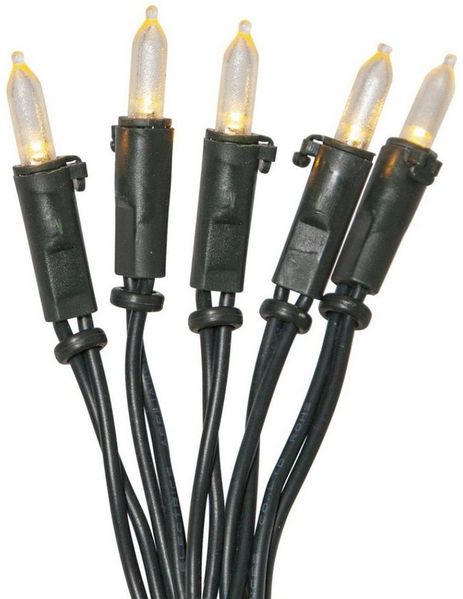 MARELIDA LED-Lichterkette Weihnachtslichterkette Pisello 35 warmweiße LED 5,1m für Innen grün, 35-flammig