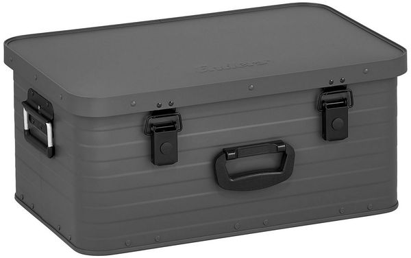 Enders® Alubox Toronto M Grey, 47 Liter, Aluminium Box 1 mm Wandstärke, spritzwasserdicht, stapelbar - Alukiste, Metallkiste, Metallbox mit Deckel - verwendbar als Transportbox, grau #3886