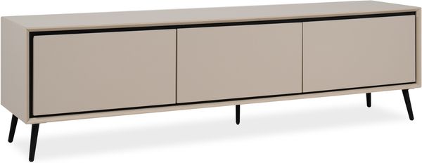 Finori Arona 57A Lowboard, sand / schwarz | Lowboard für Wohnzimmer | Maß: B x H x T ca. 175 x 50 x 38 cm | Lowboard mit 3 Klappen Bild 6