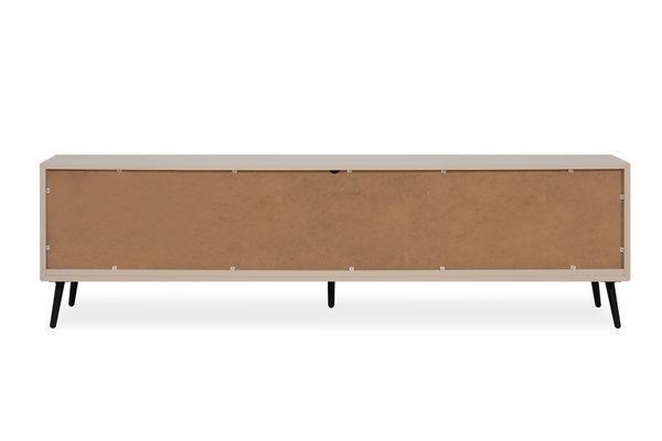 Finori Arona 57A Lowboard, sand / schwarz | Lowboard für Wohnzimmer | Maß: B x H x T ca. 175 x 50 x 38 cm | Lowboard mit 3 Klappen Bild 3