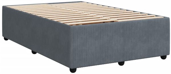 vidaXL Boxspringbett mit Matratze Dunkelgrau 120x190 cm Samt 3287699 Bild 6