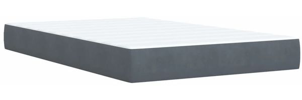 vidaXL Boxspringbett mit Matratze Dunkelgrau 120x190 cm Samt 3287699 Bild 7