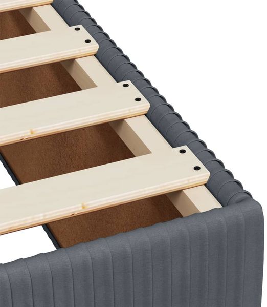 vidaXL Boxspringbett mit Matratze Dunkelgrau 120x190 cm Samt 3287699 Bild 11