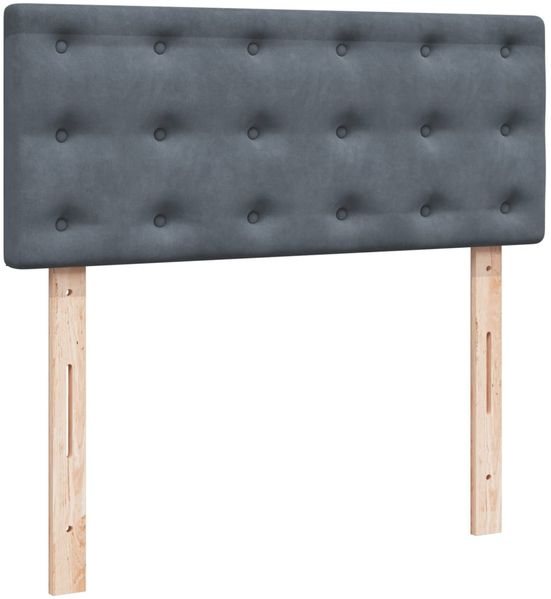 vidaXL Boxspringbett mit Matratze Dunkelgrau 120x190 cm Samt 3287699 Bild 5