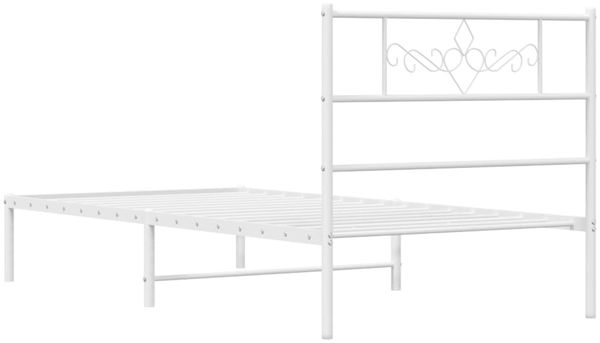 vidaXL Metallbett ohne Matratze mit Kopfteil Weiß 75x190 cm 355306 Bild 7