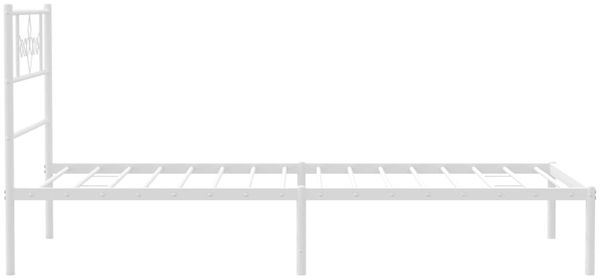 vidaXL Metallbett ohne Matratze mit Kopfteil Weiß 75x190 cm 355306 Bild 6