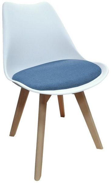 HTI-Living Esszimmerstuhl Stuhl Atlanta Webstoff (Stück, 1 St), Esszimmerstuhl Kunststoffschale Webstoffbezug Holzfüße
