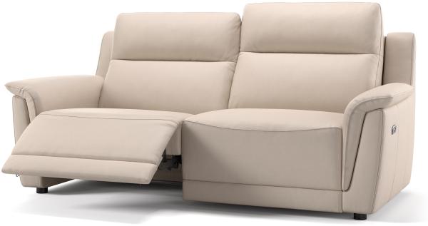 Sofanella Dreisitzer Ledersofa MALITO Relaxsofa Ledercouch in Creme