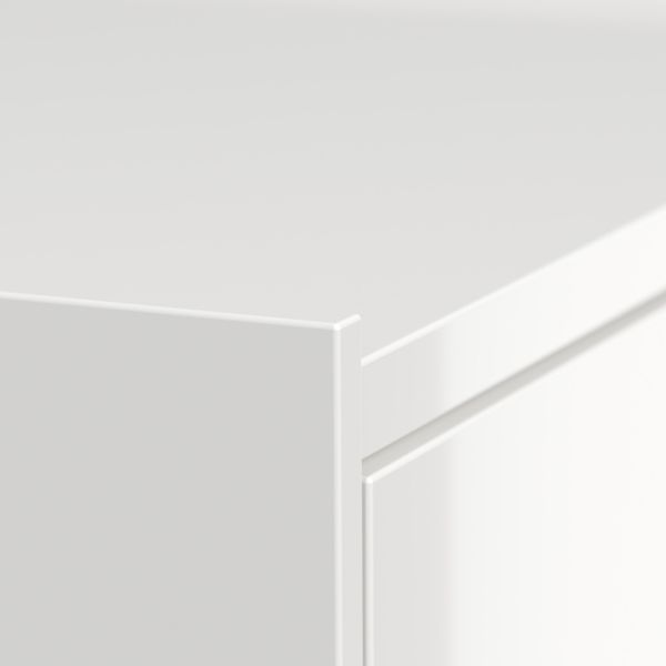 Design Nachttisch Kommode Concepto L 60cm, 2 Pushauszüge lackiert Weiß Hgl : Weiss hochglanz Bild 6