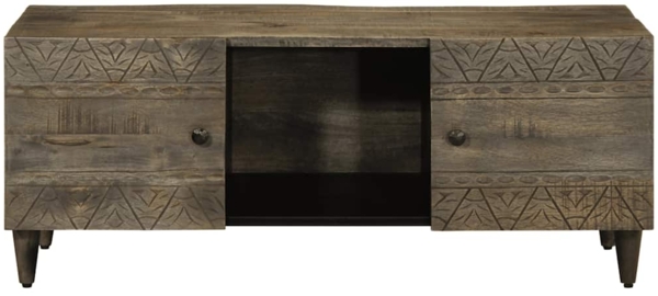 vidaXL Couchtisch Hellgrau 100x54x40 cm Massivholz Mango 4017804