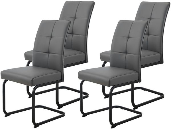 HELA Freischwinger MALTA (Set, 4 St), verschiedene Bezüge, Gestell Hochkant, Steppnähte