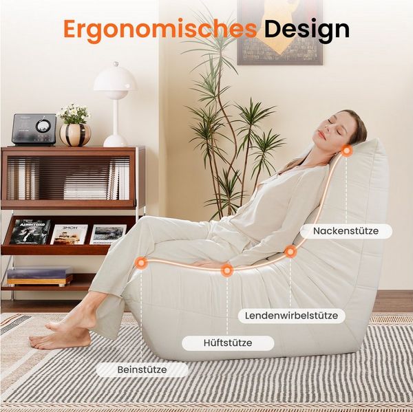 OUNUO Sofa Lounge-Sofa mit Memory-Schaum für kleine Räume
